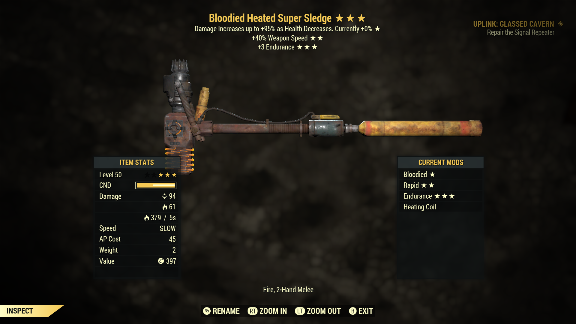 Bloodied【Rapid +Endurance】Super Sledge